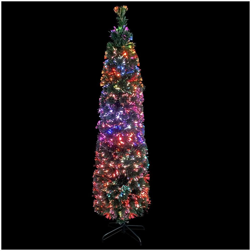 Albero Natale Artificiale Sottile Supporto 120 cm Fibra Ottica - Foto 2