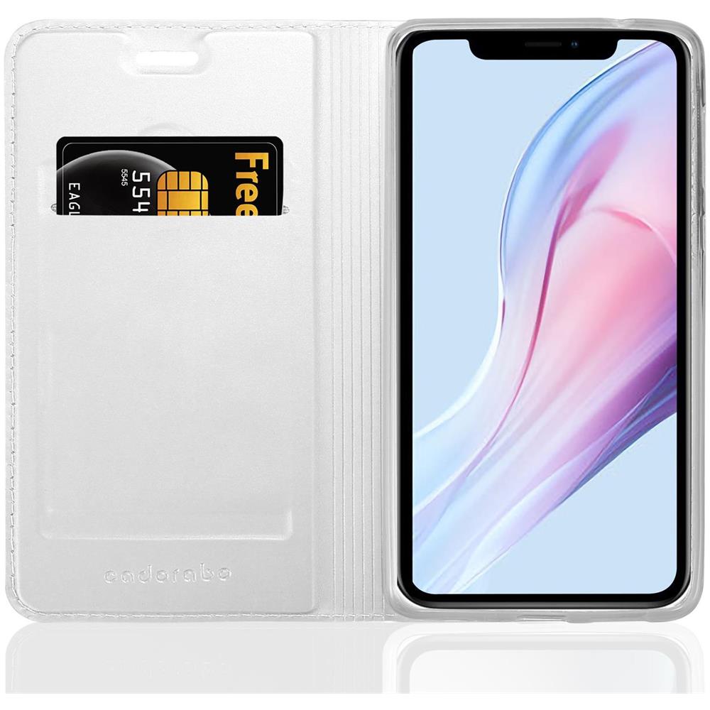 Custodia Compatibile Con Apple Iphone 13 Pro Max In Classy Argento - Coperchio Protettiva Con Chiusura Magnetica, Funzione Stand E Tasca Per Le Carte - Foto 1