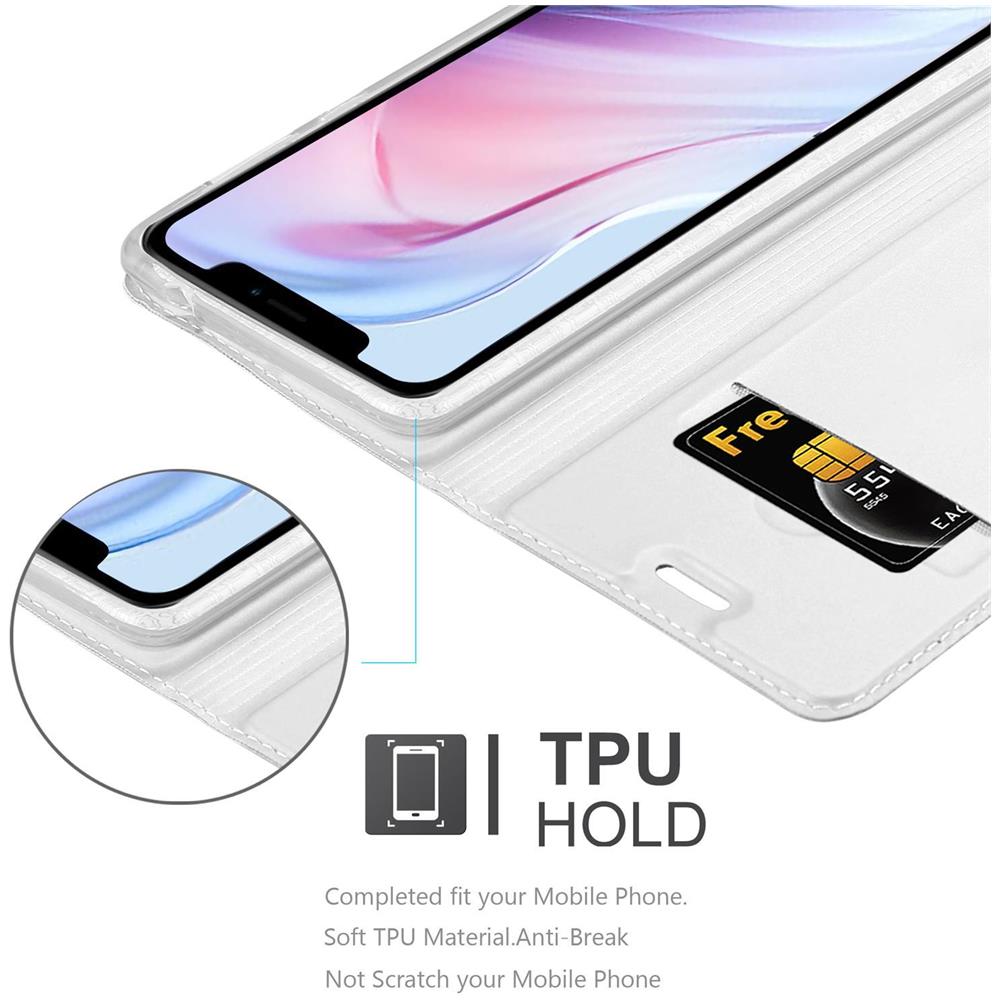 Custodia Compatibile Con Apple Iphone 13 Pro Max In Classy Argento - Coperchio Protettiva Con Chiusura Magnetica, Funzione Stand E Tasca Per Le Carte - Foto 8