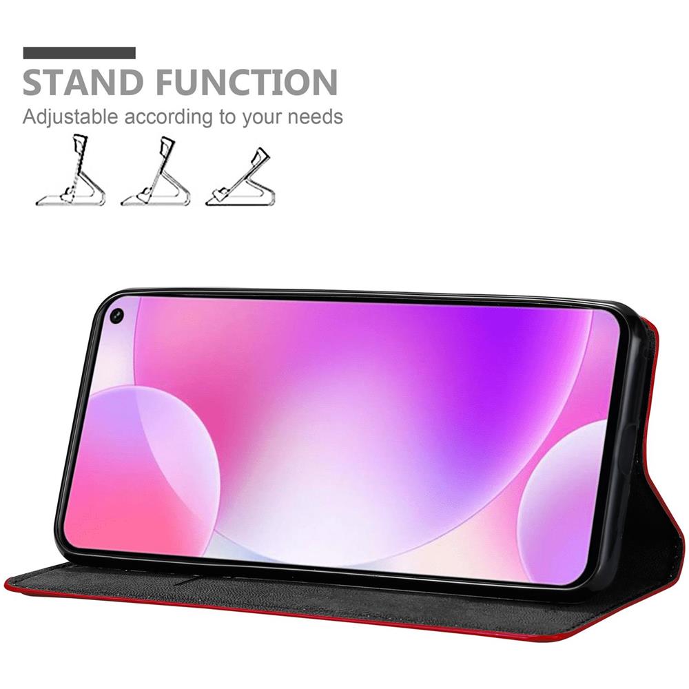 Custodia Compatibile Con Xiaomi Redmi K30 / K30i 5g In Rosso Mela - Coperchio Protettiva Con Chiusura Magnetica, Funzione Stand E Tasca Per Le Carte - Foto 2