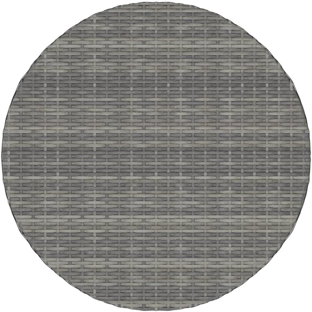 Tavolo Da Giardino Grigio 70x70x73 Cm In Polyrattan - Foto 3
