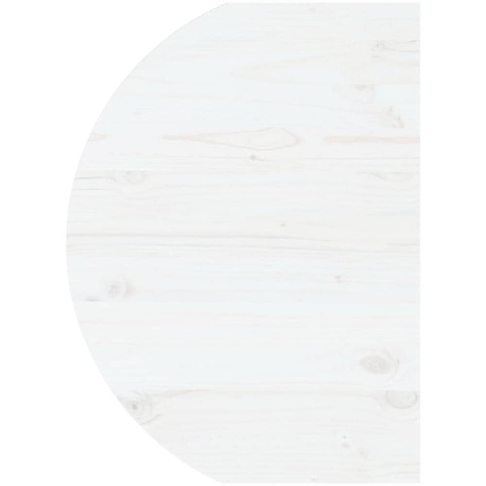 Piano Tavolo Bianco Ø80x2,5 cm in Legno Massello di Pino - Foto 3