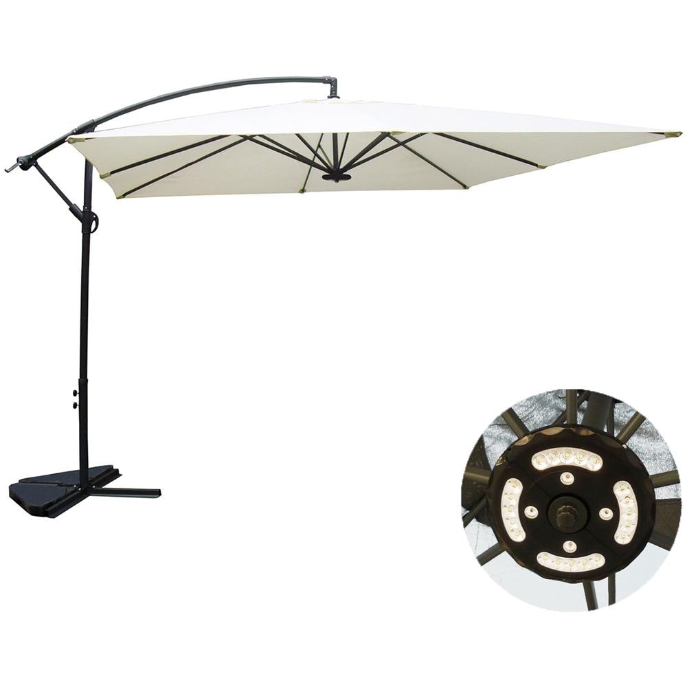 Solenzara Ombrellone Decentrato Con Led Ecru 3 X 3 M - Foto 1