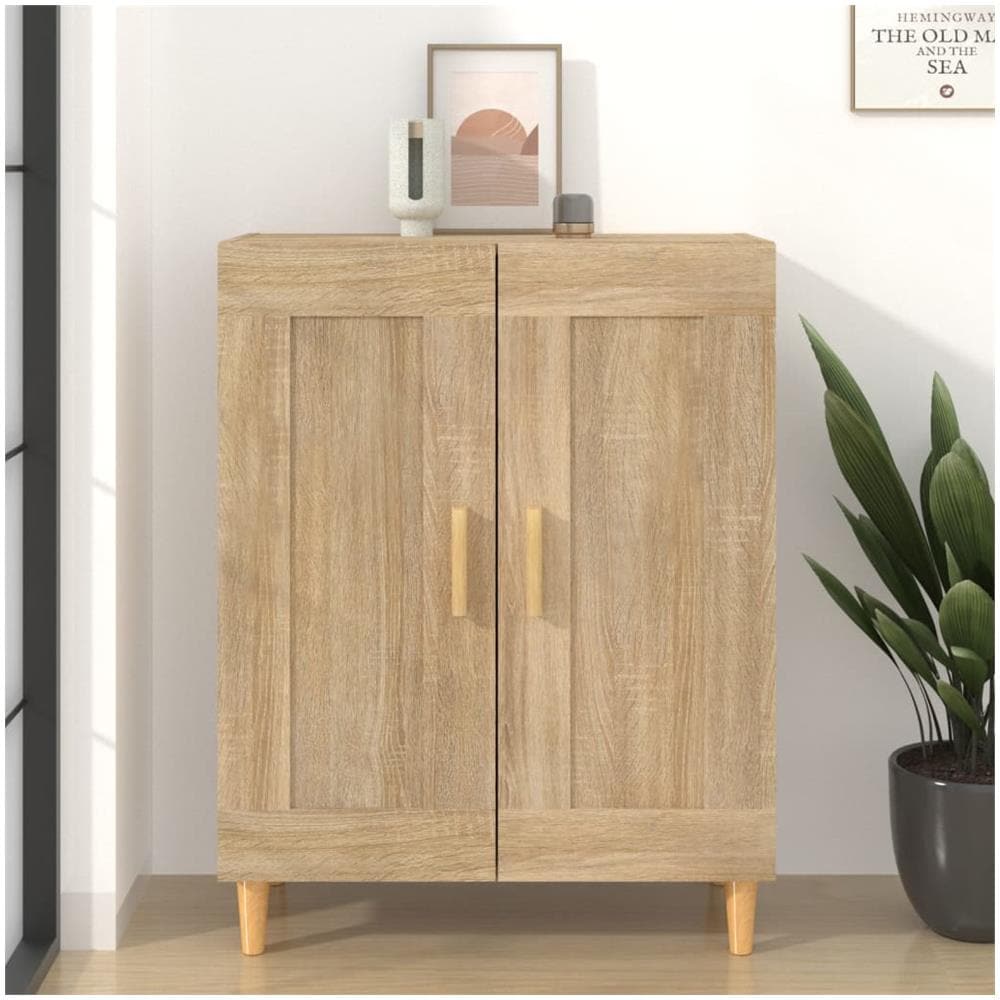 Credenza Rovere Sonoma 69,5x34x90 Cm In Legno Multistrato - Foto 1