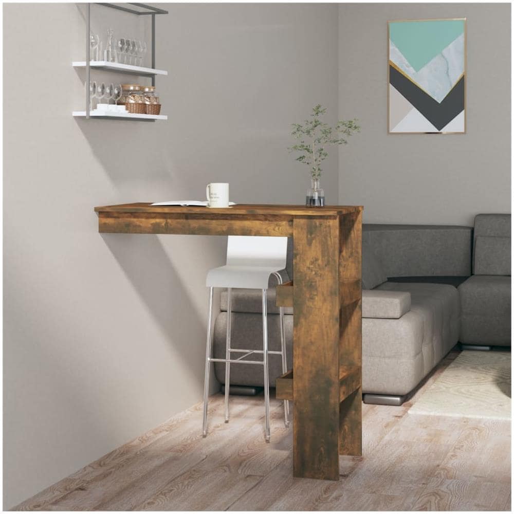 Bancone Da Muro Rovere Fumo 102x45x103,5 Cm Legno Multistrato - Foto 1