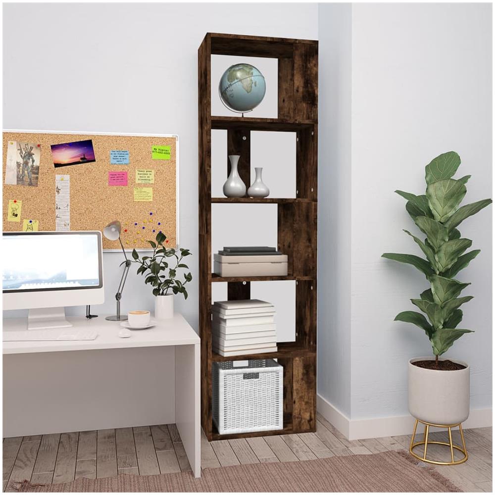 Libreria Rovere Fumo 45x24x160 Cm In Legno Multistrato - Foto 1