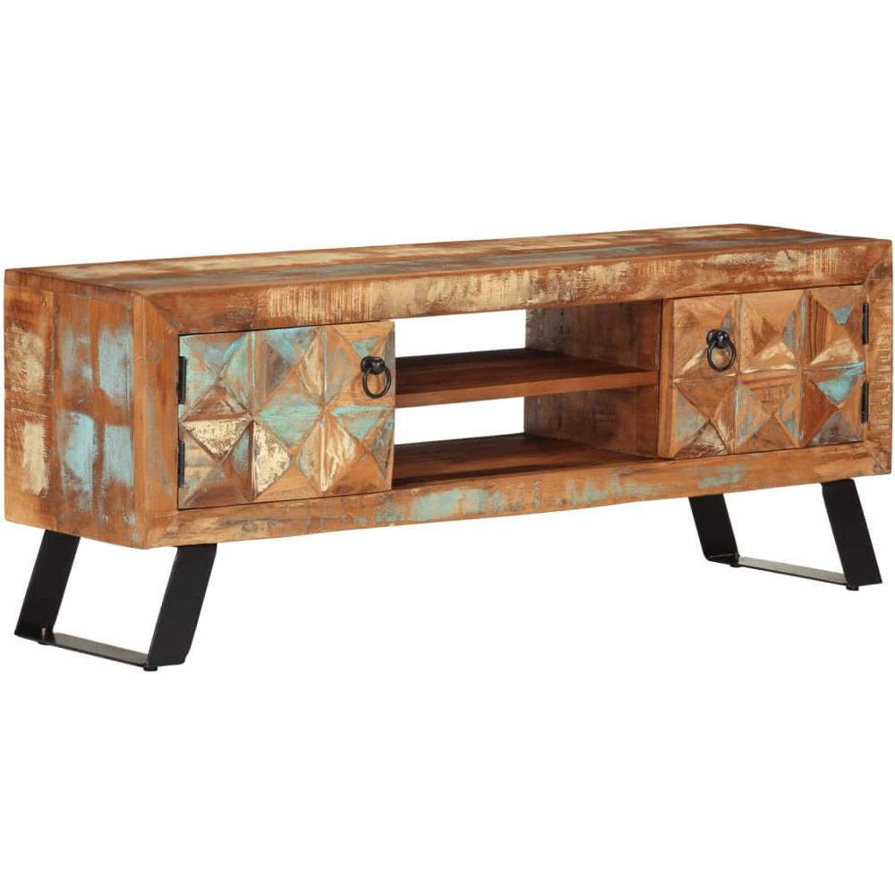 Mobile Porta Tv 112x30x45 Cm In Legno Massello Di Recupero - Foto 1