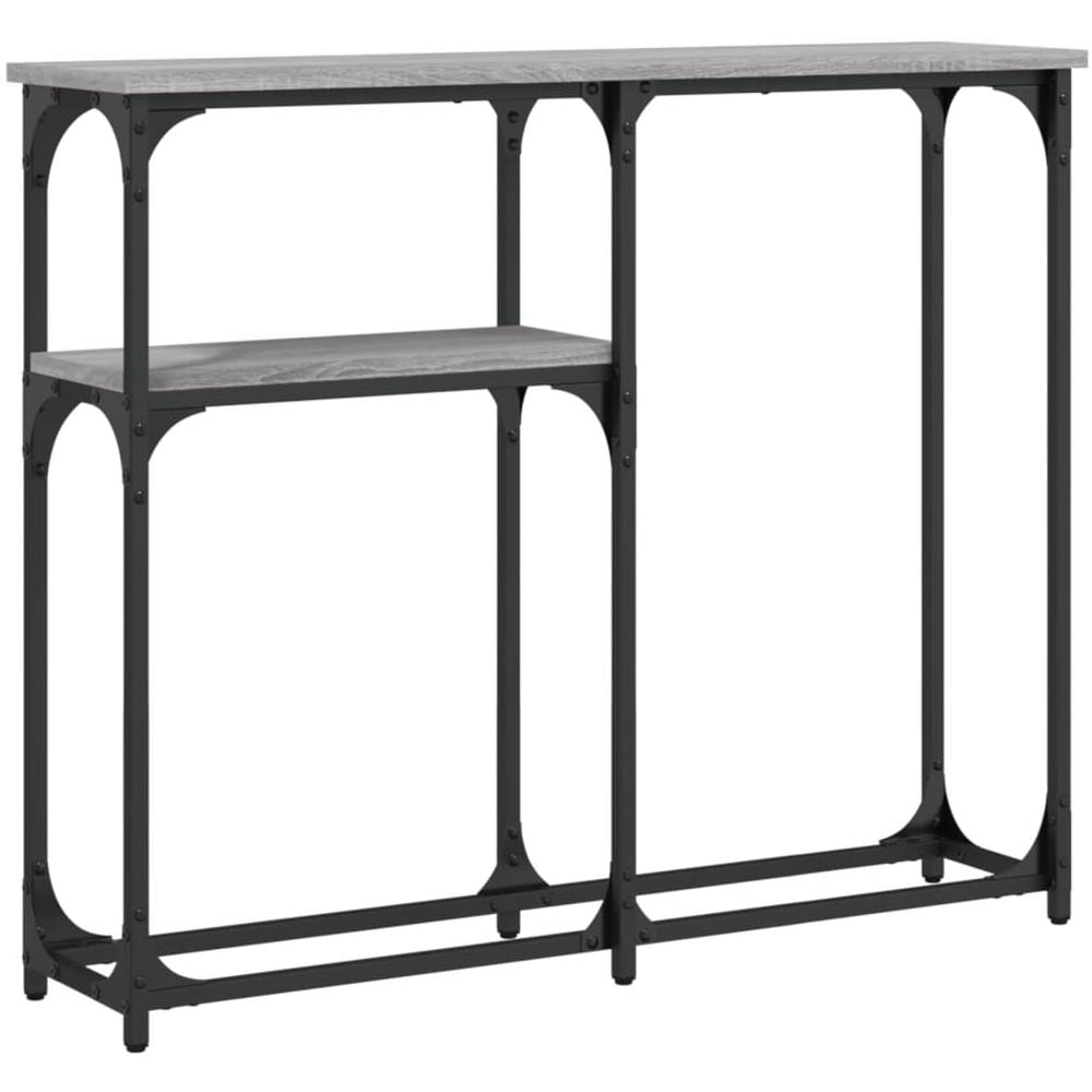 Tavolino Consolle Grigio Sonoma 90x22,5x75 Cm Legno Multistrato - Foto 2