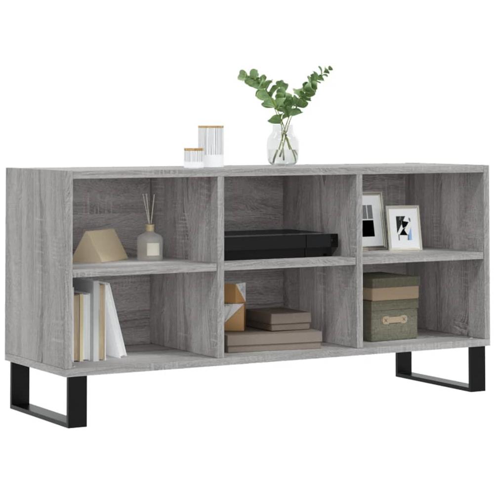 Mobile Tv Grigio Sonoma 103,5x30x50 Cm In Legno Multistrato - Foto 3