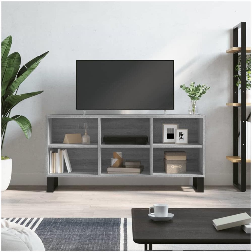 Mobile Tv Grigio Sonoma 103,5x30x50 Cm In Legno Multistrato - Foto 1