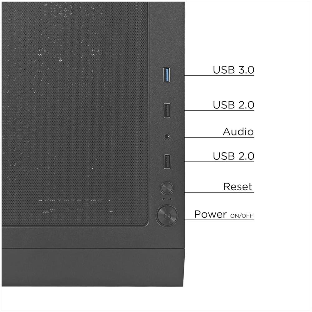 Case Mini Tower Blitz R27 No PSU Micro-ATX 3 Ventole FRGB Colore Nero - Foto 2