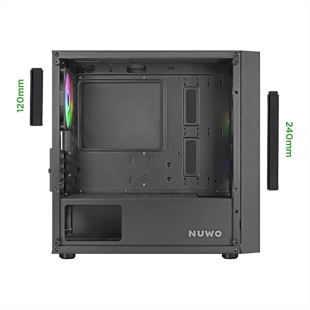 Case Mini Tower Blitz R27 No PSU Micro-ATX 3 Ventole FRGB Colore Nero - Foto 6
