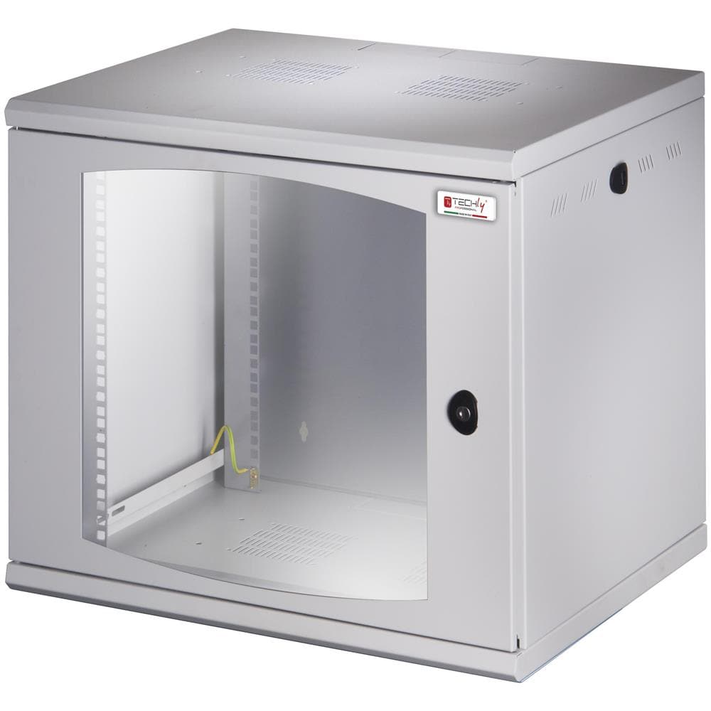 I-CASE EW-2009G5 - Armadio Rack 19'' a muro 10 unità sezione unica prof. 500mm Grigio - Foto 1