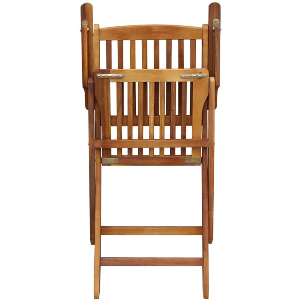 Set Bistrò Per Esterni 3 Pz Legno Di Acacia Pieghevole Rotondo - Foto 7