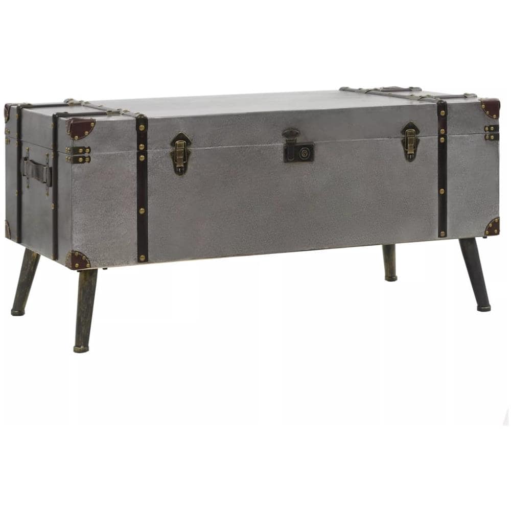 Tavolino Da Caffè In Mdf E Alluminio 102x51x47,5 Cm - Foto 1