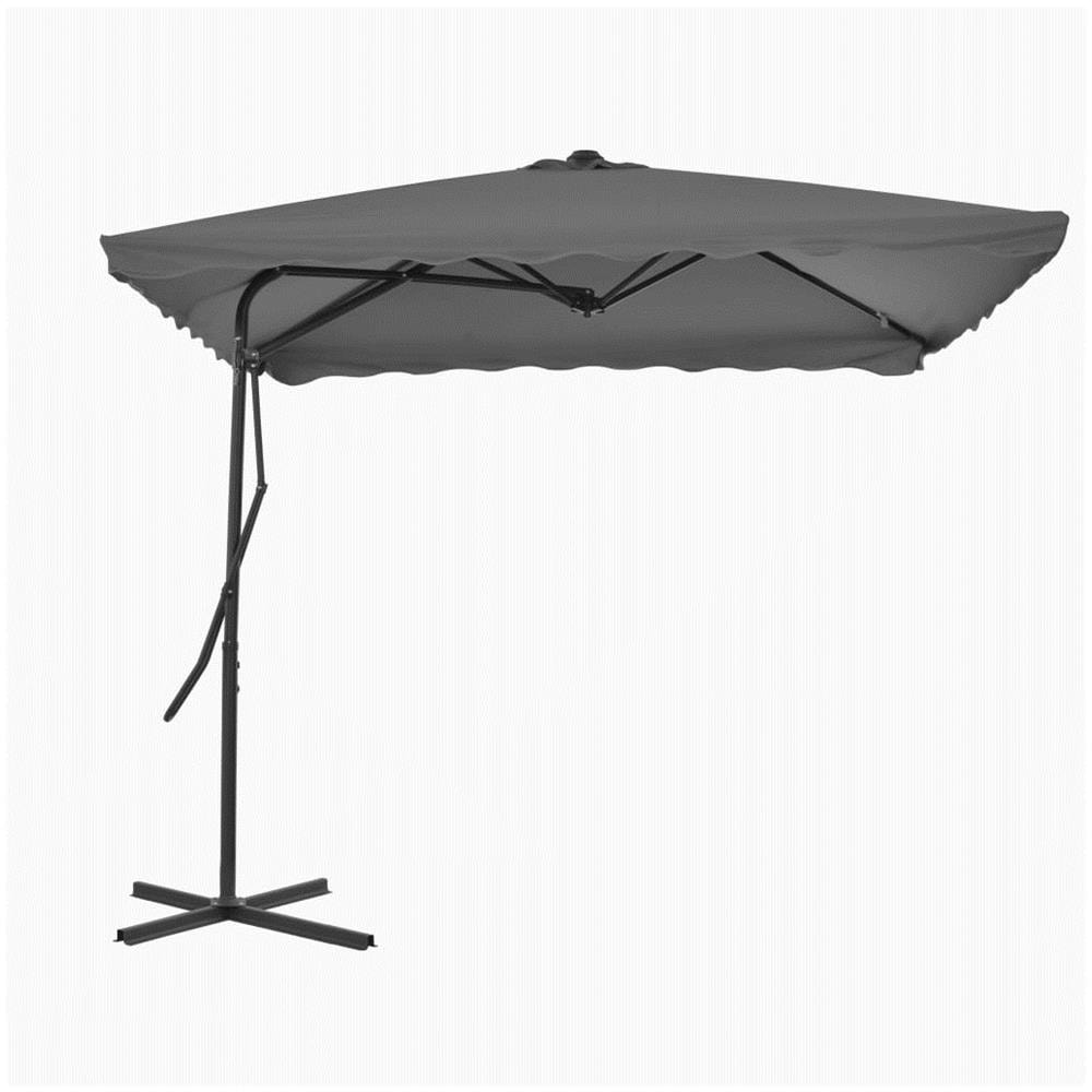 Ombrellone Da Esterni Con Palo In Acciaio 250x250cm Antracite - Foto 1