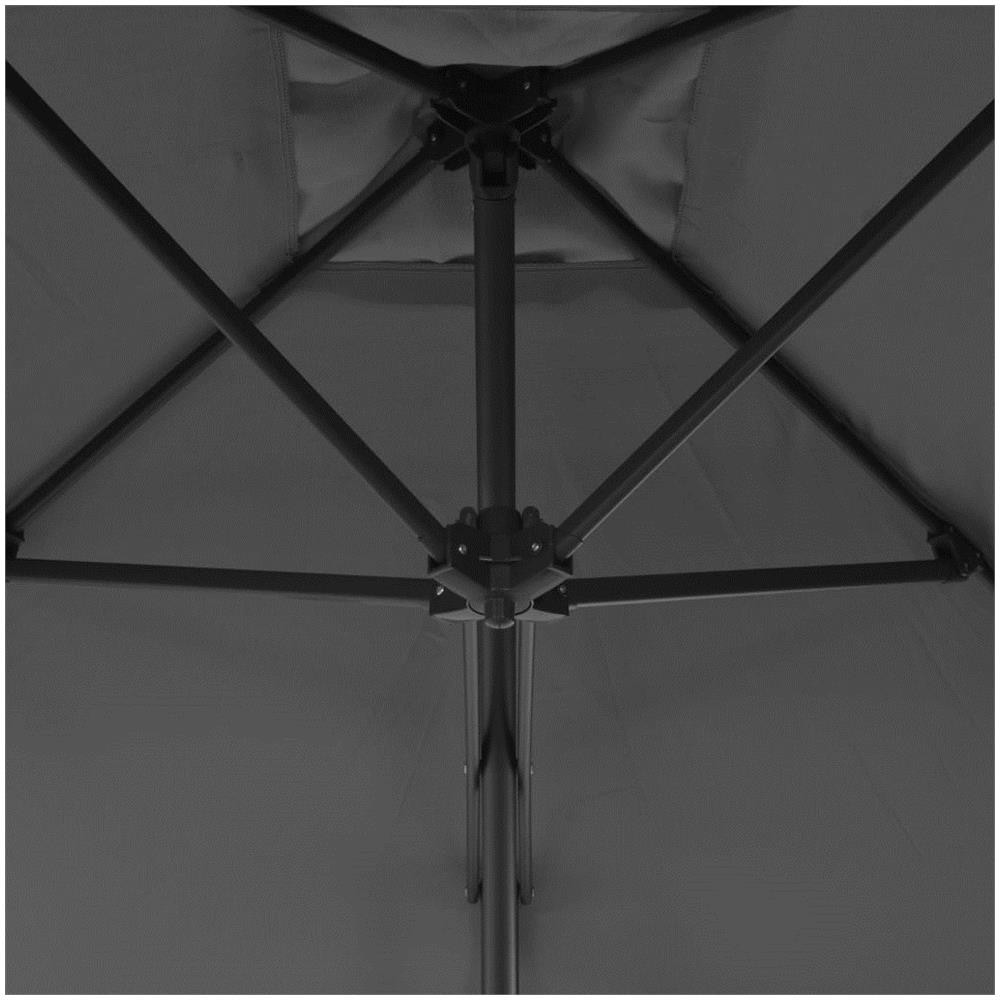 Ombrellone Da Esterni Con Palo In Acciaio 250x250cm Antracite - Foto 2