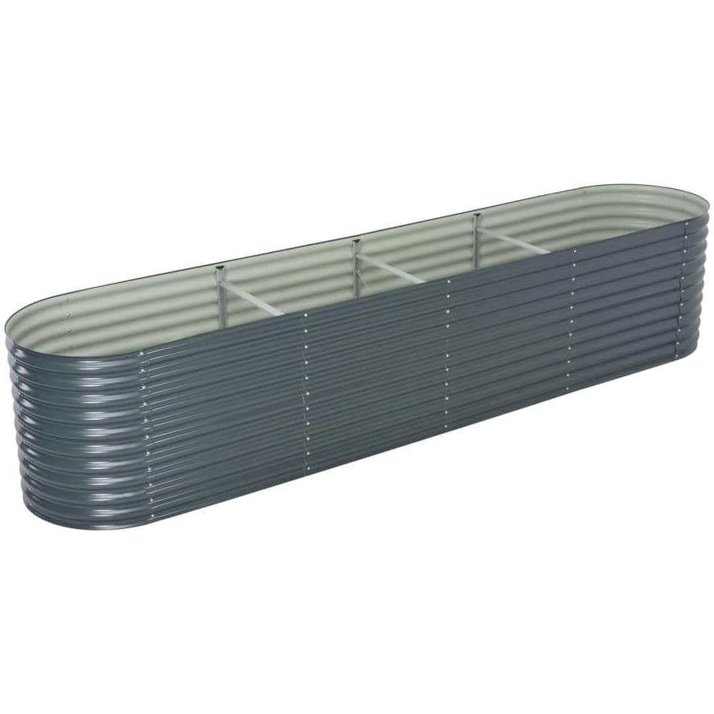 Fioriera Per Giardino 400x80x81 Cm In Acciaio Zincato Grigio - Foto 1