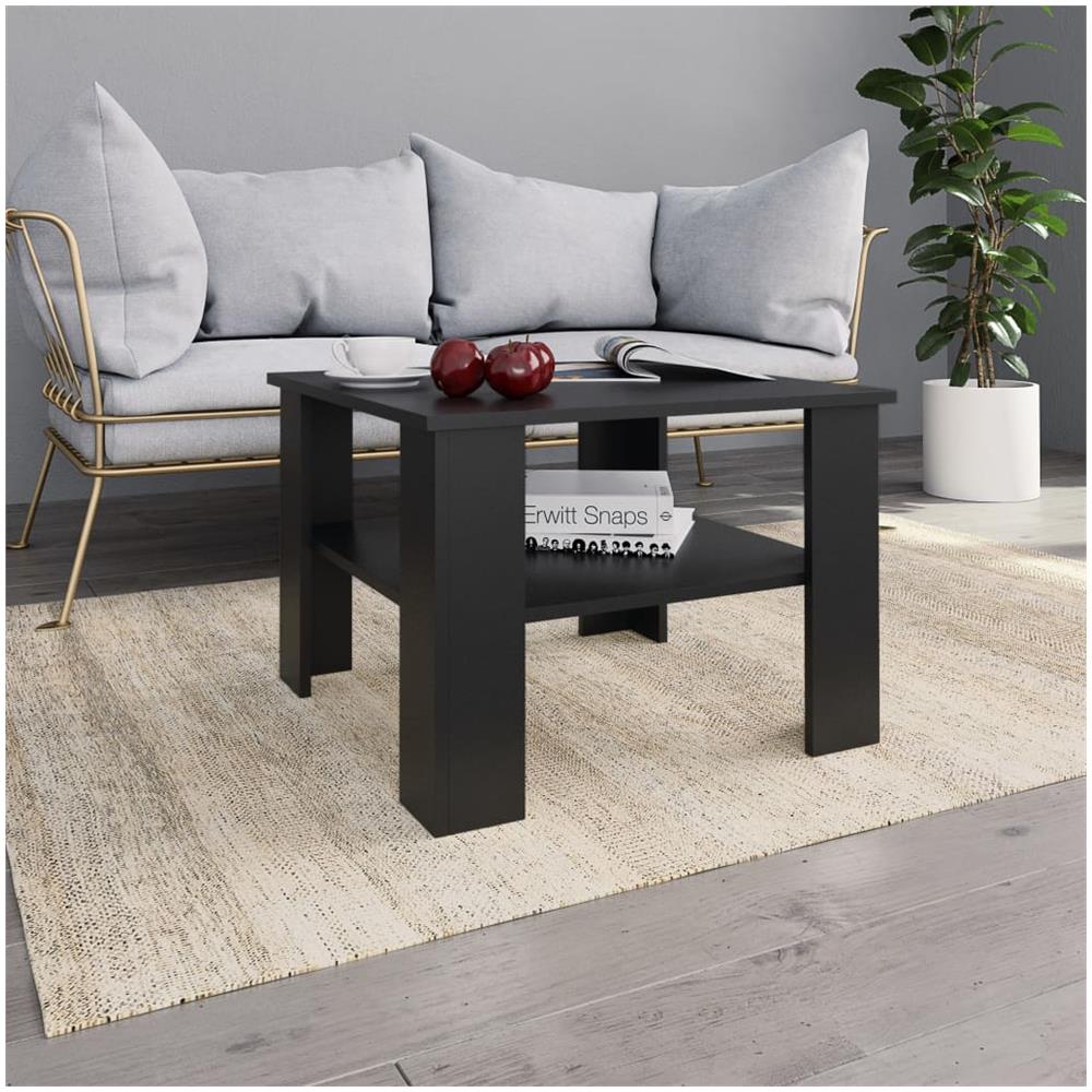 Tavolino da Salotto Nero 60x60x42 cm in Legno Multistrato - Foto 1
