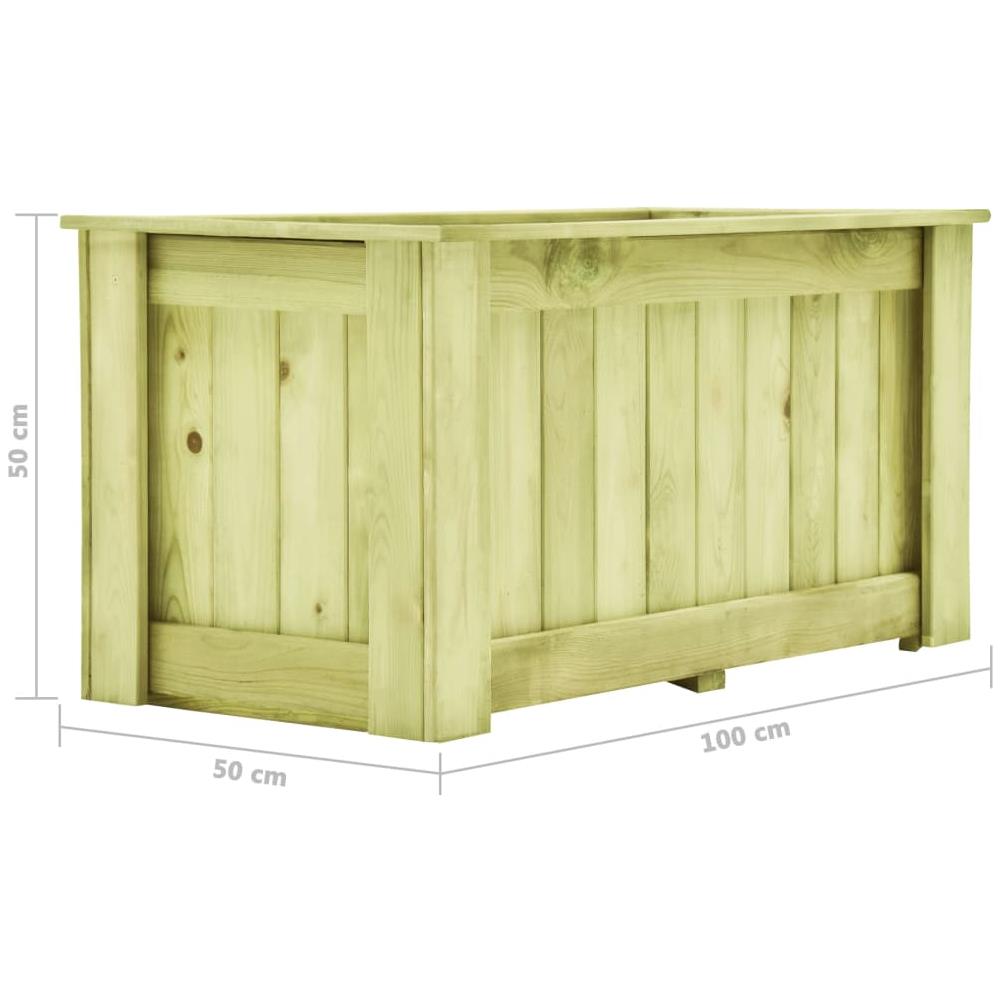 Fioriera Rialzata 100x50x50 cm in Legno di Pino Impregnato - Foto 5
