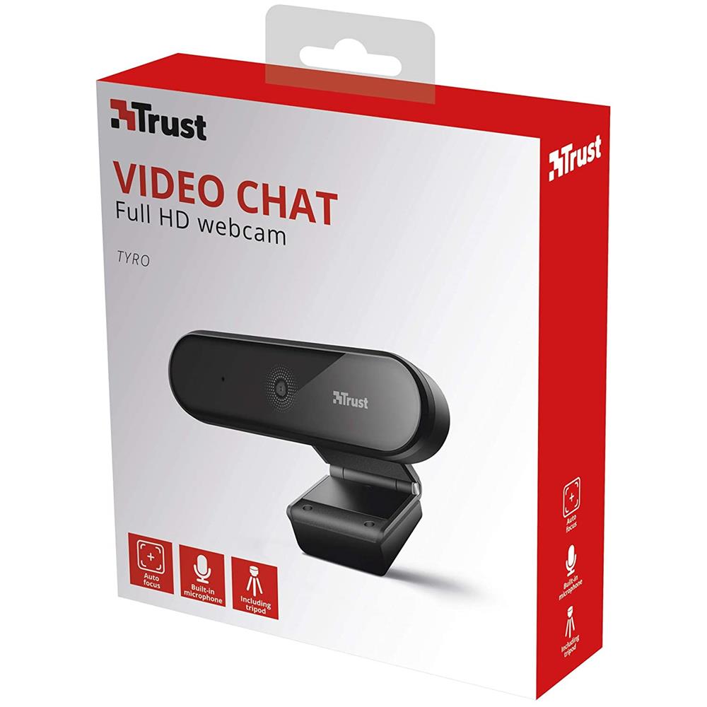 Webcam Tyro Full HD Risoluzione 1920 x1080 Pixel 30 fps Autofocus Microfono Treppiede in Dotazione Colore Nero - Foto 7