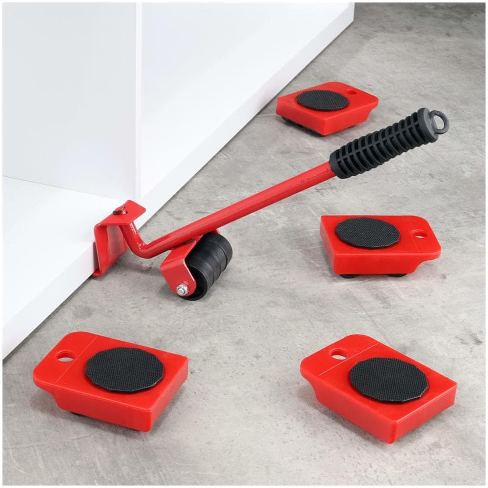 Set Per Trasporto Mobili Con Capacità Fino A 150 Kg Ruote Girevoli Antiscivolo Leva E 4 Roller Professionali Materiale Resistente Ps Abs Acciaio Ideale Per Oggetti Lung E Pesanti Facile Utilizzo Domestico - Foto 2