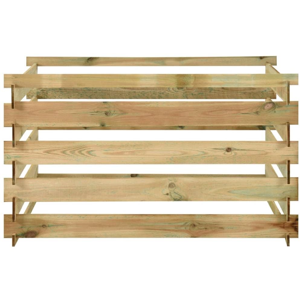 Compostiera da Giardino a Doghe 120x120x70cm in Pino Impregnato - Foto 3