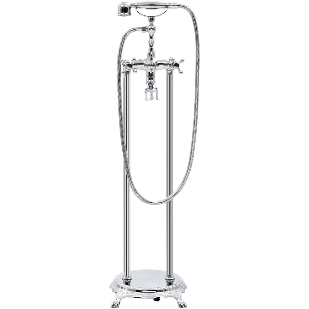 Rubinetteria a Colonna per Vasca Acciaio Inox 99,5 cm Argento - Foto 2