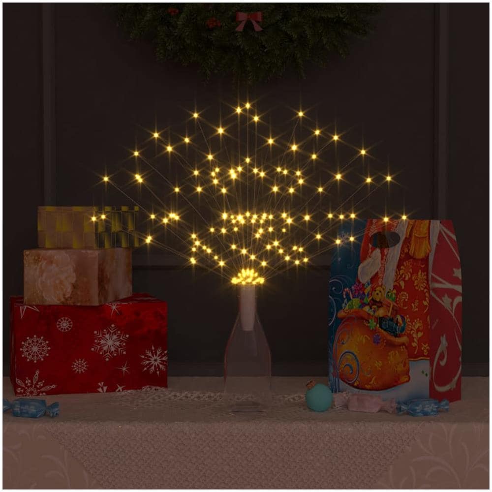 Luci Di Natale Fuochi D'artificio Bianco Caldo 50cm 140 Led - Foto 3