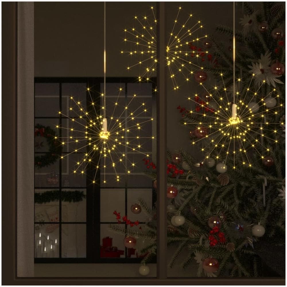 Luci Di Natale Fuochi D'artificio Bianco Caldo 50cm 140 Led - Foto 1