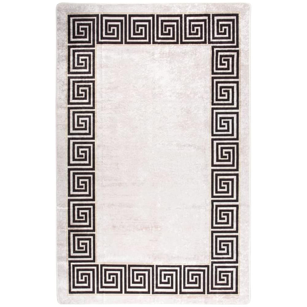Tappeto Lavabile 160x230 Cm Beige Chiaro Antiscivolo - Foto 1