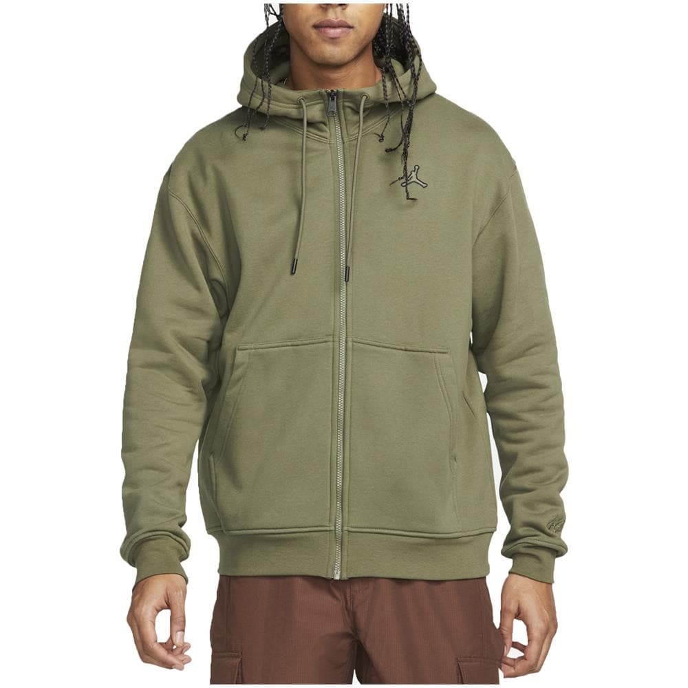 Felpa Da Uomo Con Cappuccio E Full Zip Essentials Verde Taglia Xs Cod Da9810-222 - Foto 1