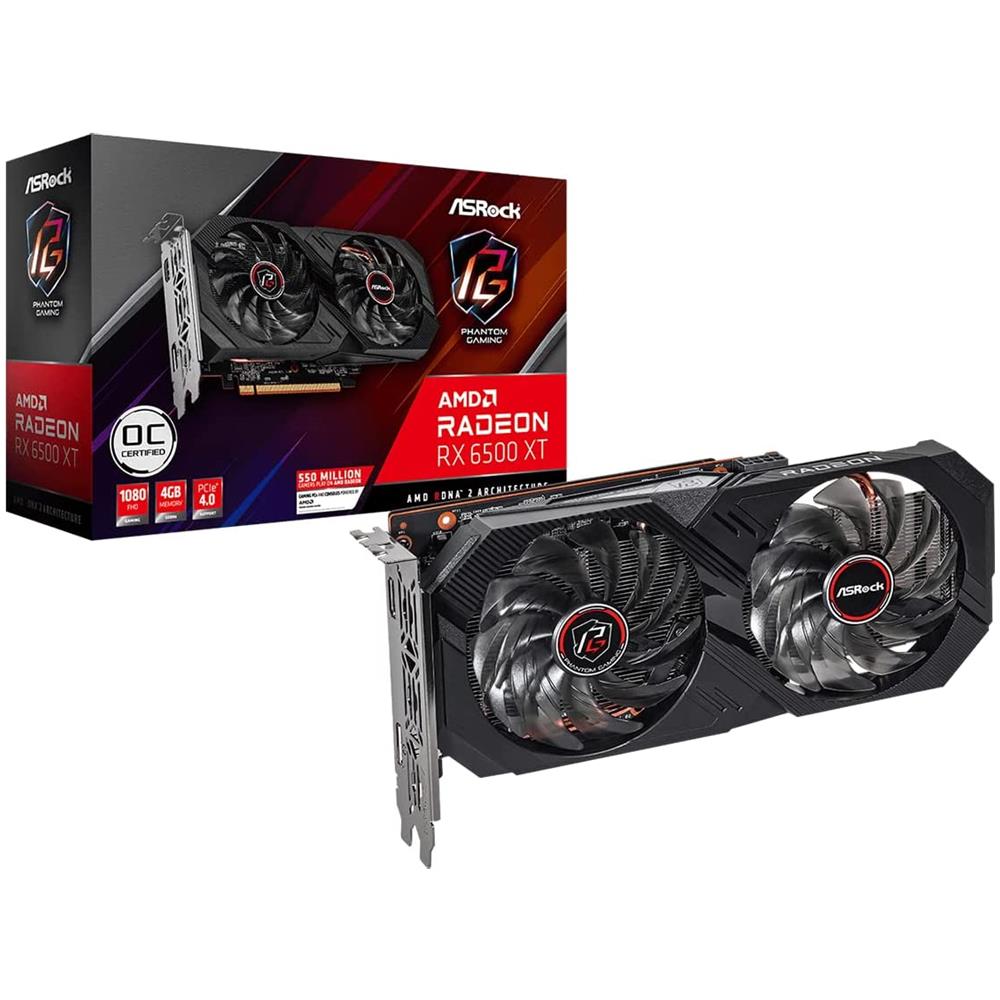 Radeon RX 6500 XT 4 GB GDDR6 Pci-E 1 x DisplayPort / 1 x HDMI Phantom Gaming - Foto 1