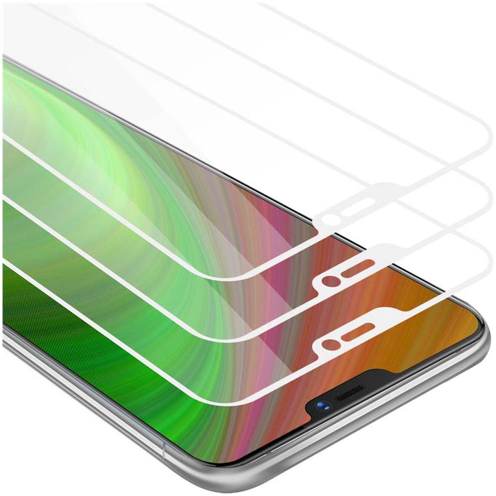 3x Pellicola Armatura A Schermo Intero Compatibile Con Vivo X21 In Trasparente Con Bianco - 3x Vetro Temperato (tempered) Di Protezione Del Display In Durezza 9h Con 3d Touch - Foto 1