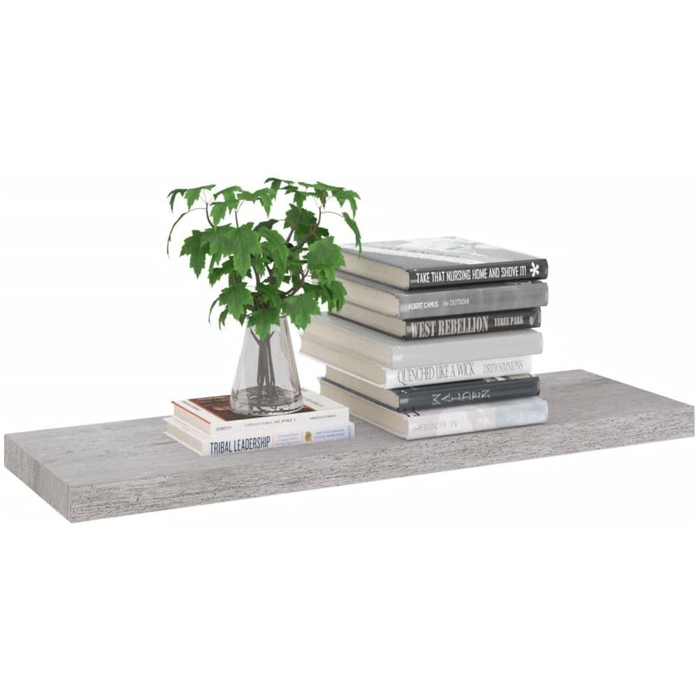 Scaffali A Parete 4 Pz Grigio Cemento 80x23,5x3,8 Cm In Mdf - Foto 3