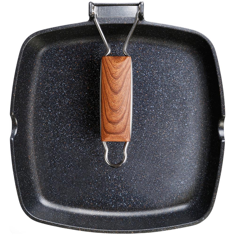 Bistecchiera con Dimensioni 24x24 cm Antiaderente Senza PFOA Colore Nero  - Foto 2