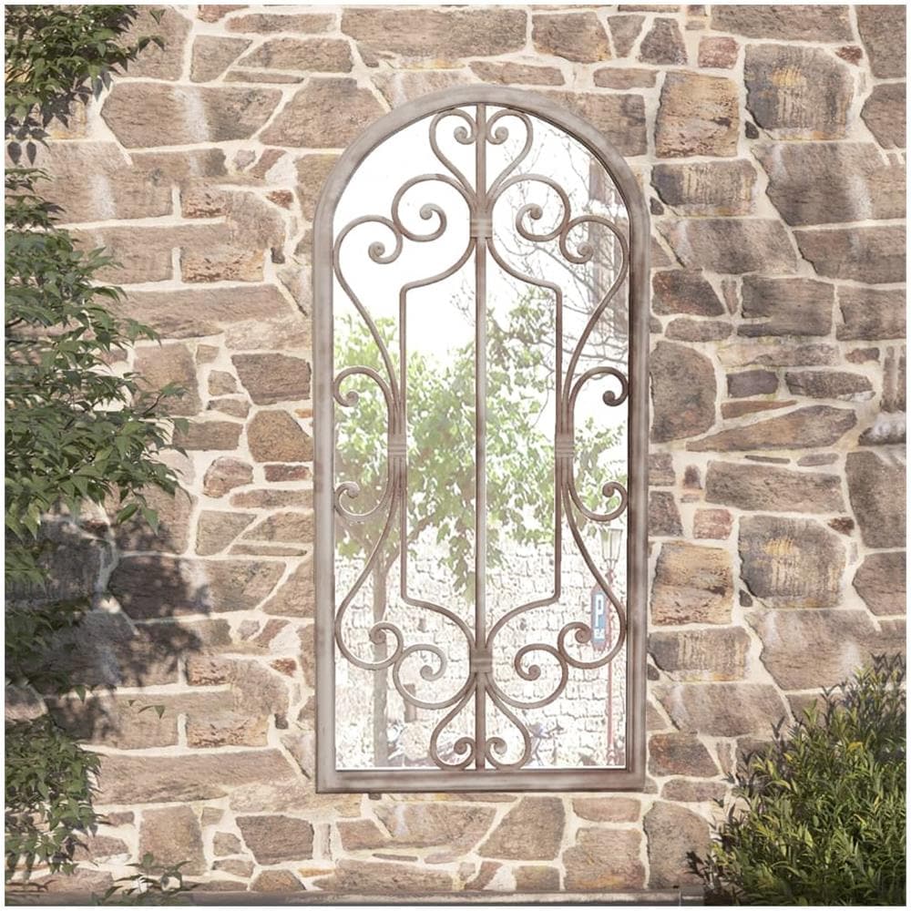 Specchio Da Giardino Sabbia 100x45 Cm In Ferro Per Uso Esterno - Foto 1