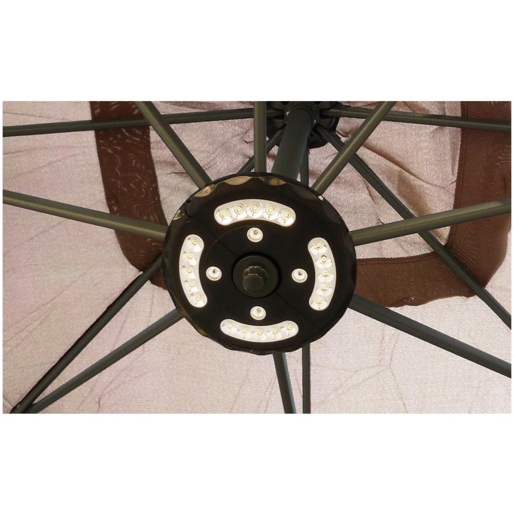 Solenzara Ombrellone Decentrato Con Led Cioccolato 3 X 3 M - Foto 2