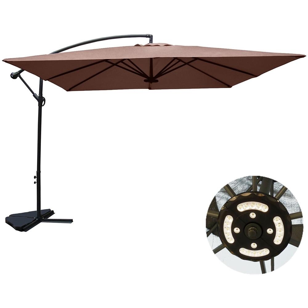 Solenzara Ombrellone Decentrato Con Led Cioccolato 3 X 3 M - Foto 1