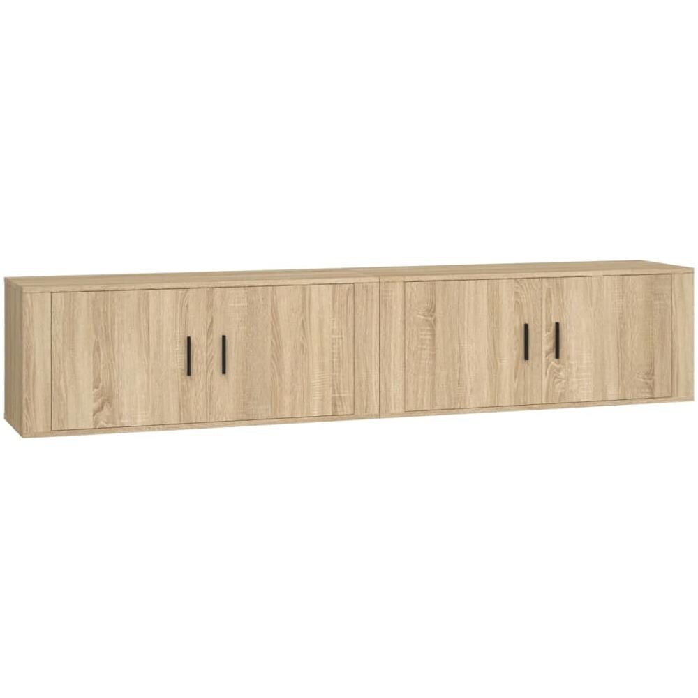 Mobili Porta Tv A Parete 2 Pz Rovere Sonoma 100x34,5x40 Cm - Foto 2