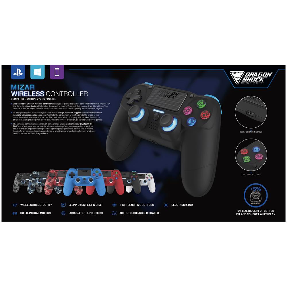 Controller Wireles MIZAR BT per Play Station 4 Colore Nero - Foto 10