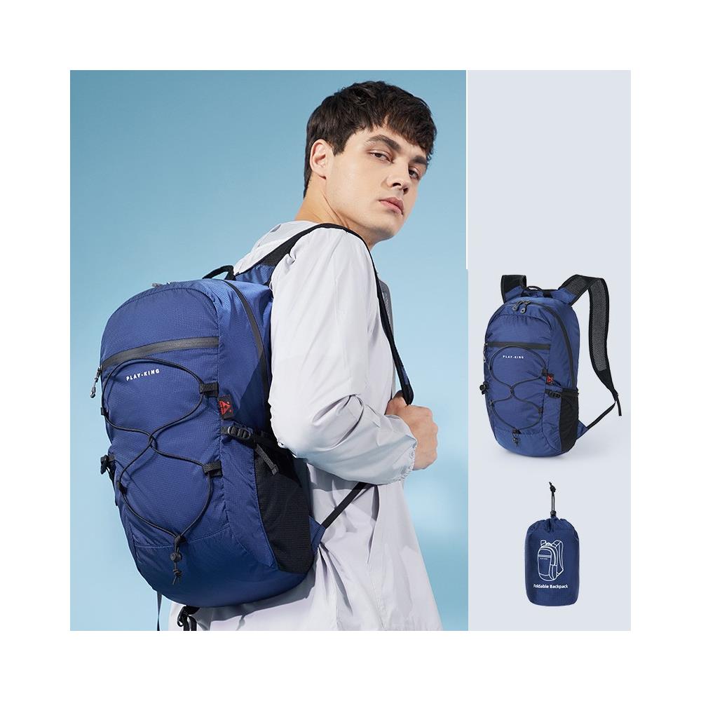 Design Antifurto Zaino Ultraleggero Pieghevole Resistente All'acqua 20-35l Blu Scuro - Foto 2