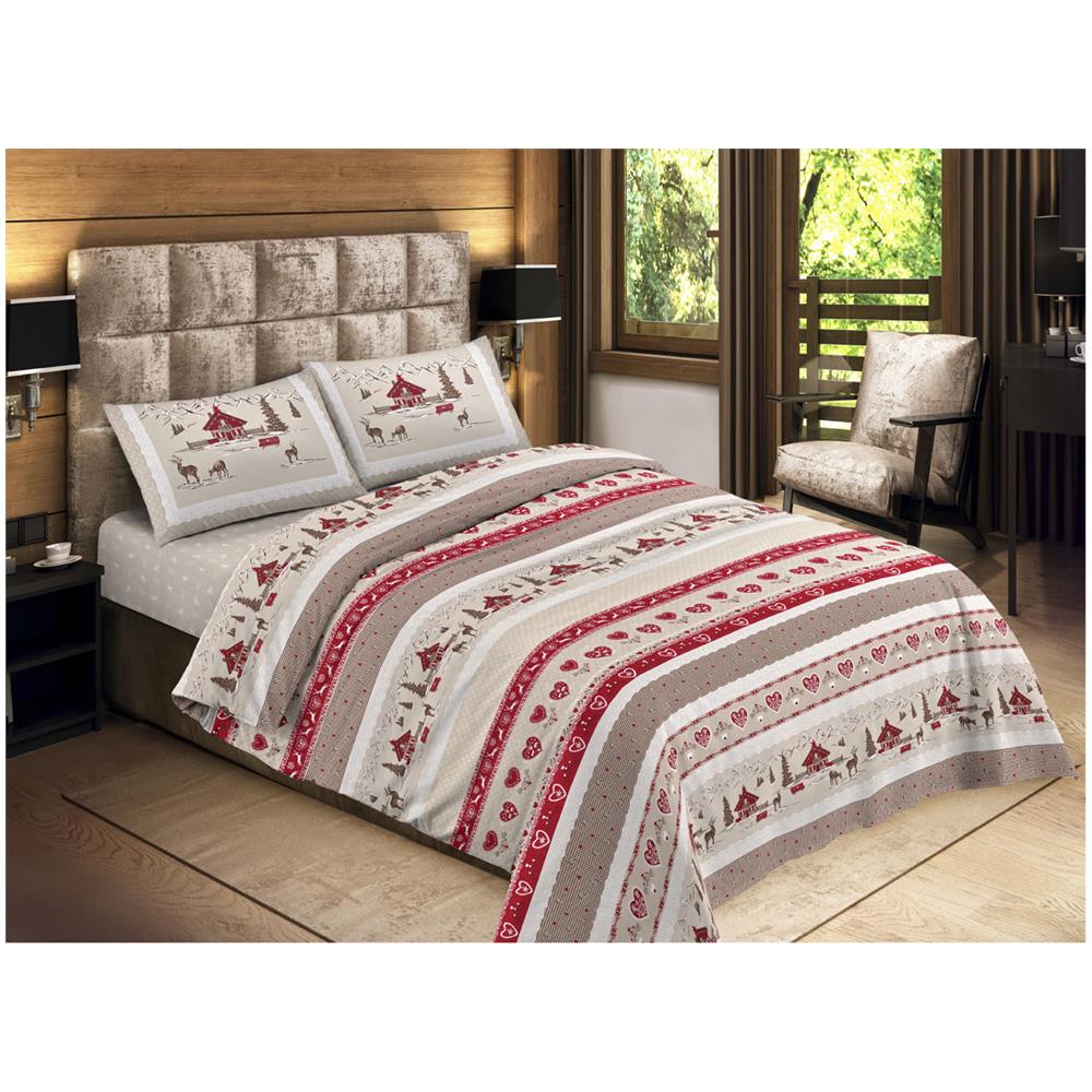 Completo Lenzuola Letto Camera In 100% Cotone Made Italy Vari Disegni Rp 2 Piazze Valbadia - Foto 1
