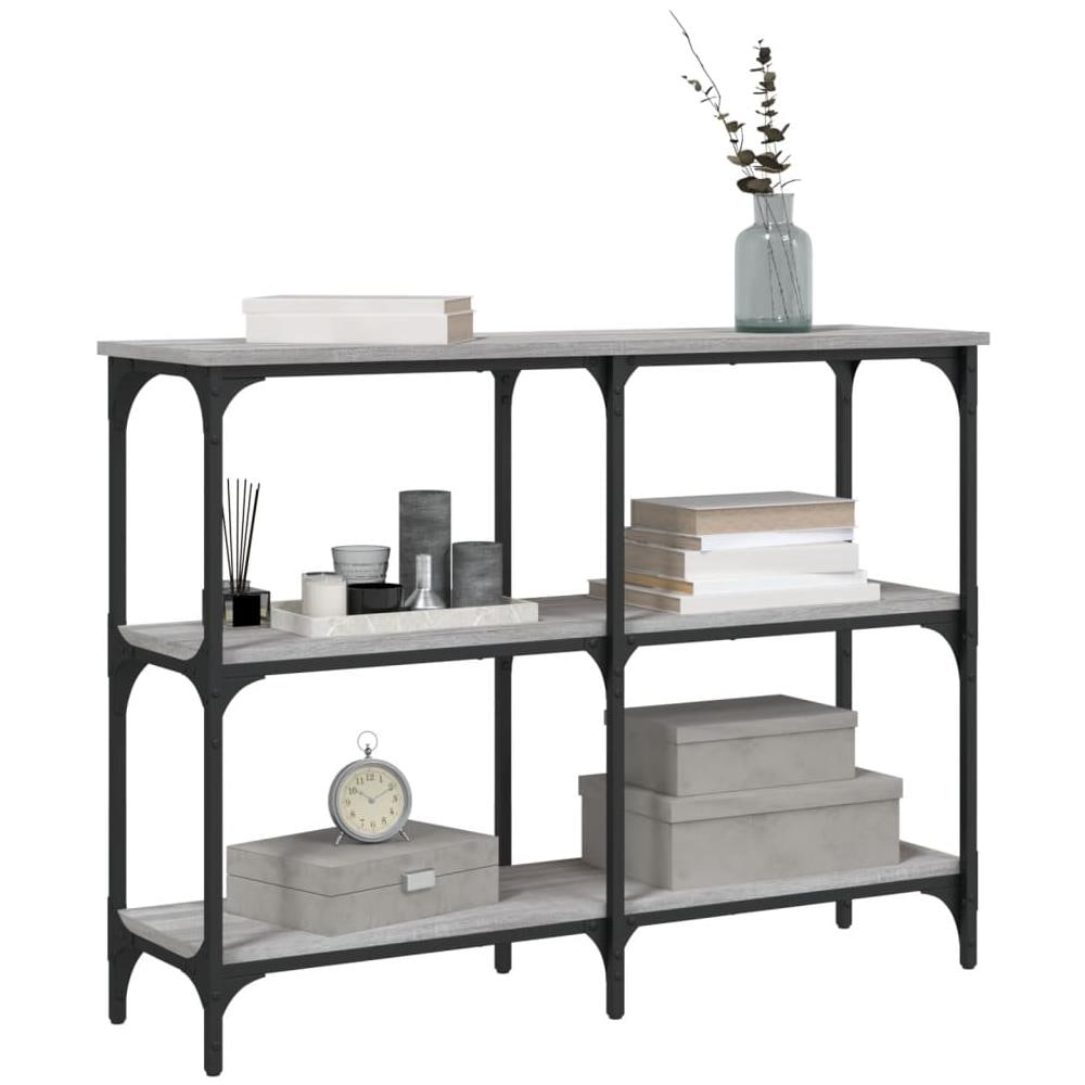 Tavolo Consolle Grigio Sonoma 100x29x75 Cm In Legno Multistrato - Foto 3