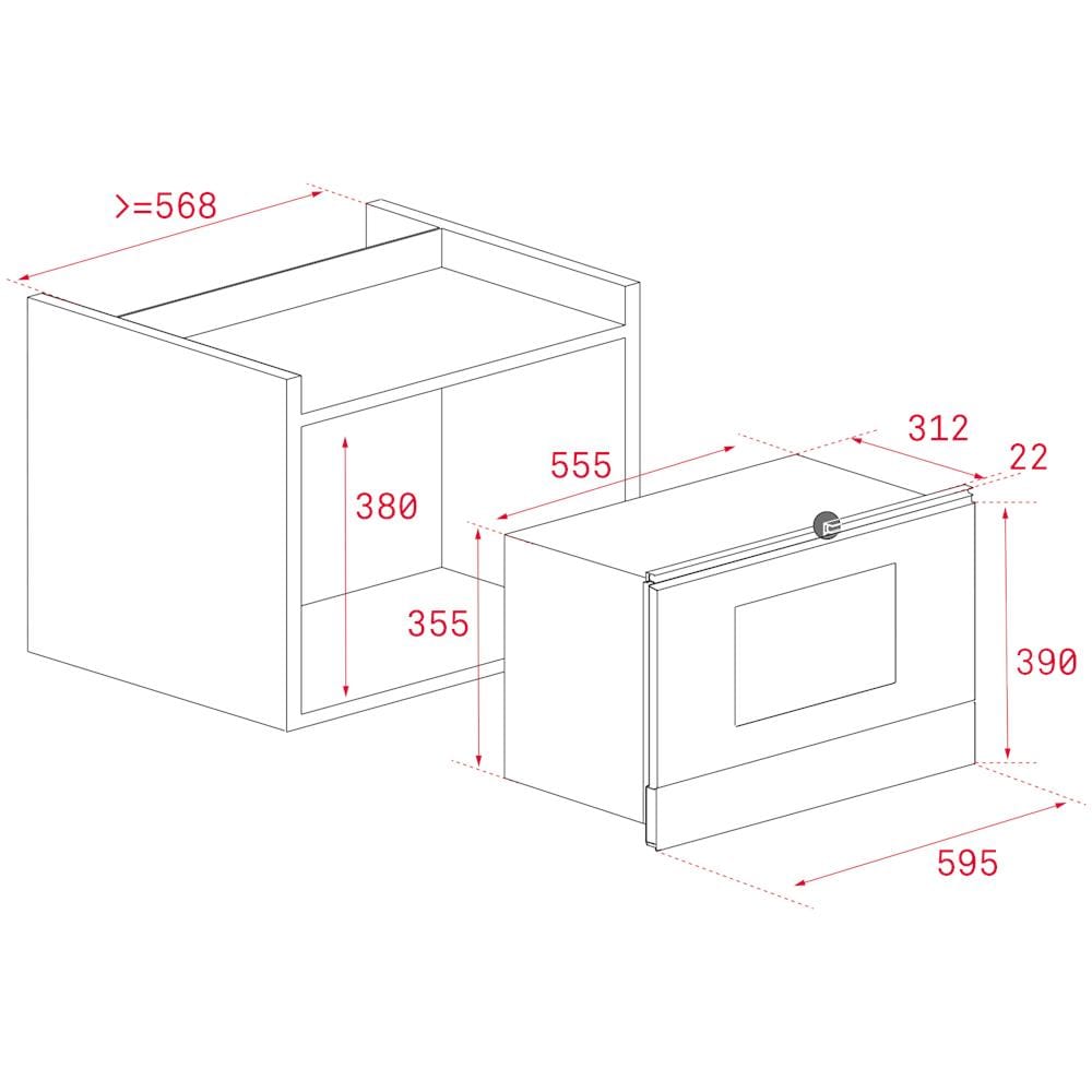 Forno Microonde da Incasso ML 8220 BIS L BK con Grill Capacità 22 Litri Potenza 2500 Watt Colore Nero - Foto 10