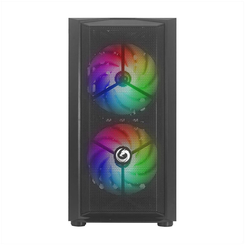 Case Mini Tower Blitz R26 No PSU Micro-ATX Ventola Rainbow Colore Nero - Foto 2