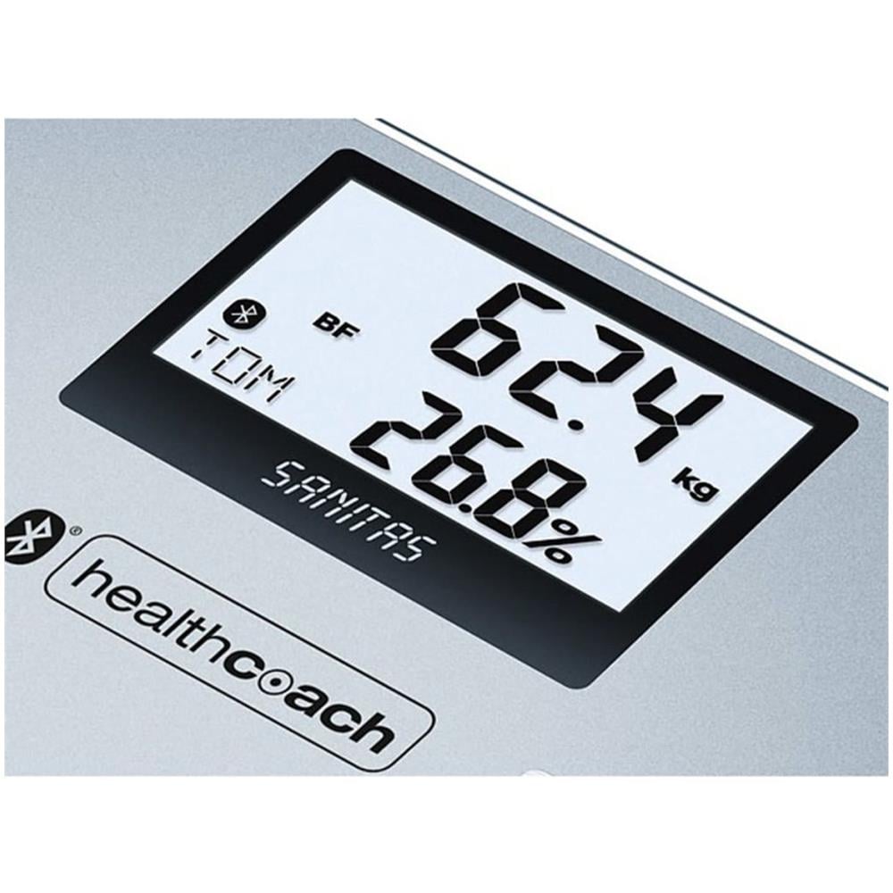 Bilancia Con Analisi Corporea In Vetro 150 Kg Argento Sbf 70 - Foto 2