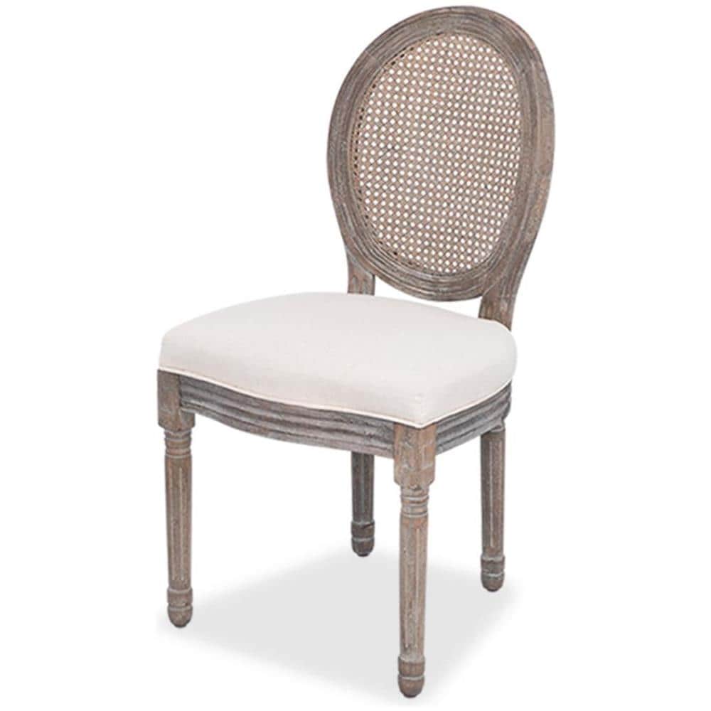 Sedie per Sala da Pranzo 6 pz in Tela e Rattan - Foto 2