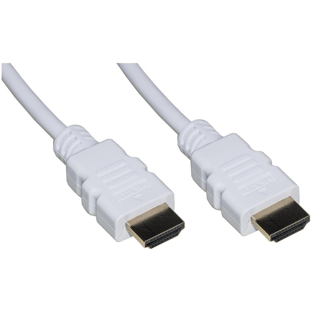 CAVO HDMI 4Kx2K PER PC, NOTEBOOK, HDTV, ECC CONTATTI DORATI MT 0,5 COLORE BIANCO - Foto 1