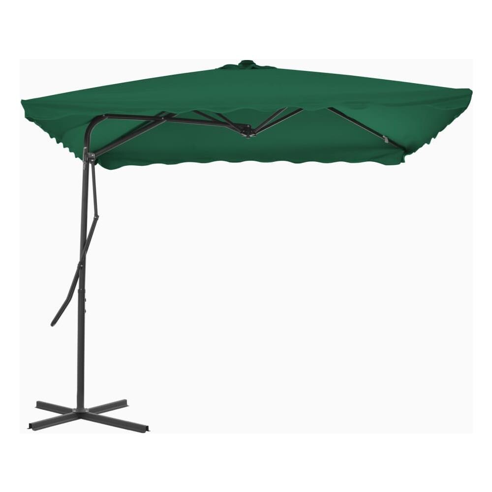 Ombrellone Da Esterni Con Palo In Acciaio 250x250 Cm Verde - Foto 1